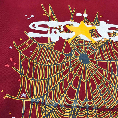 SP5DER LOGO HOODIE MAROON
