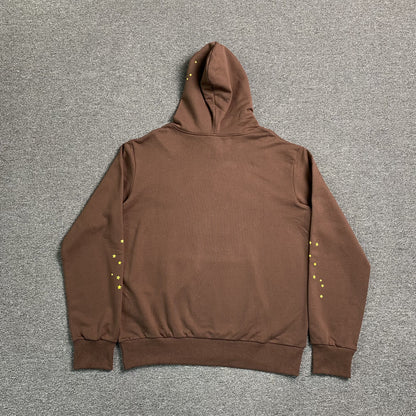 SP5DER WEB HOODIE BROWN